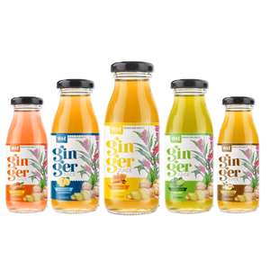 Jus de fruit au gingembre de 180ml avec ananas en bouteille en verre avec marque privée OEM fabrication de boissons Vietnam faible en gras échantillon gratuit - Product Image 6
