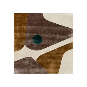 Tapis rectangulaire moderne en laine avec motif à carreaux, fait main, résistant aux taches, lavable, antidérapant, pour salon et chambre à coucher - Product Image 1