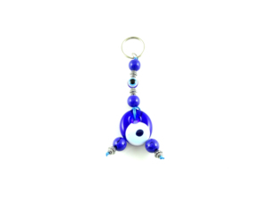 Llavero con Mosquetón DAFNI BIG PAZAR con Cuentas de Ojo Turco - Diseño Metálico 3D de Moda con Puntas Esmaltadas Únicas e Impresión en Relieve - Product Image 5