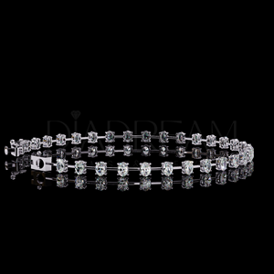 Meilleur bracelet tennis personnalisé en argent sterling 925 Bracelet à breloques en diamant classique plaqué or pour femme Cadeau - Product Image 5