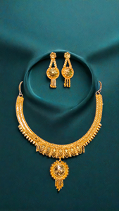 ชุดต่างหูสร้อยคอพร้อมต่างหูชุบทอง22K ชุดเครื่องประดับชุดสร้อยคอต่างหู - Product Image 3