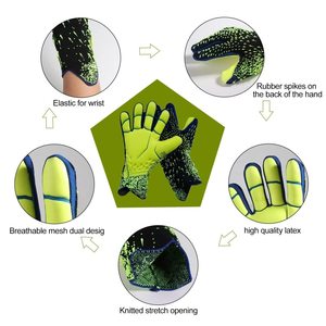 Gants de gardien de but, forte adhérence pour les gants de gardien de but de football Gants de football pour enfants, jeunes et adultes Gants de football - Product Image 2