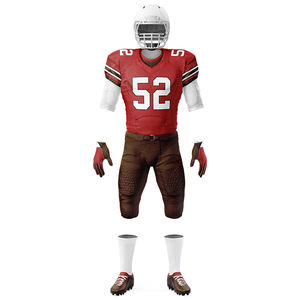 Ensemble uniforme et maillot de football américain personnalisable, respirant, grande taille, manches courtes, haute qualité, neuf, cousu - Prix bas - Product Image 2