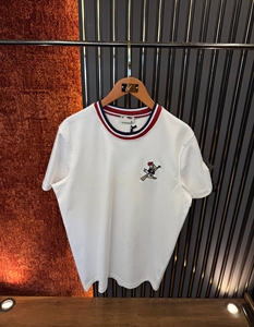 T-shirt décontracté à manches courtes et col rond pour homme, grande taille, personnalisé, en coton écologique, 300 grammes, anti-boulochage, satiné, anti-plis - Product Image 3