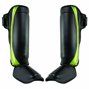 Nuevo elástico adulto ajustable Muay Thai espinilleras personalizado MMA Shin Protector boxeo espinilleras fútbol precio al por mayor - Product Image 3