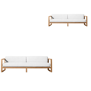 Moderno jardín sofá de madera Hotel de lujo muebles de exterior cojín sofá al aire libre salón Patio muebles sofá - Product Image 6