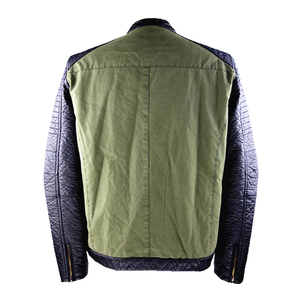 Wholesale Premium Fabric Genuine Leather Men's Slim Fit Biker <b>Jacket</b> <b>Plus</b> <b>Size</b> <b>Waterproof</b> Eco-Friendly Quick Dry Winter Fashion - Product Image 3