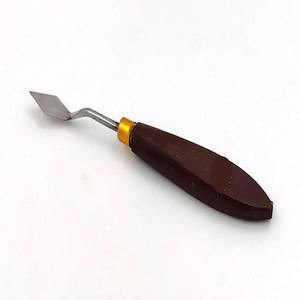 Couteaux à peinture Spatule en acier inoxydable Couteaux à palette avec manche en bois pour peinture à l'huile et à la gouache - Product Image 5