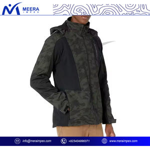 Veste Softshell pour hommes de haute qualité doublure polaire Logo personnalisé imprimé col montant pour l'extérieur hiver randonnée travail uniformes - Product Image 2