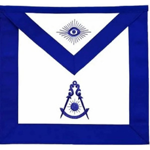 ผ้ากันเปื้อนริบบิ้นลาย Masonic Regalia Blue Lodge past - Product Image 1