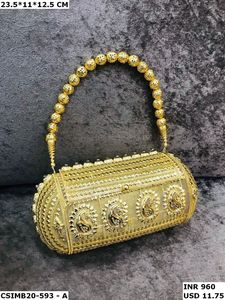 Bolso de mano de noche para mujer con elegancia de Metal radiante, impresionante fusión de estilo y artesanía para fiestas - Product Image 2