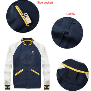 Blouson d'hiver léger pour homme, style Letterman, sur mesure, col montant, logo frontal, respirant, 100 % coton, haute qualité, 2025 - Product Image 4