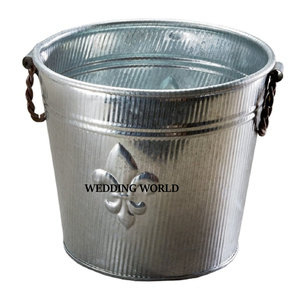 Jardinière en métal de forme ovale avec finition autocollante Meena, jardinière design de haute qualité, nouvelle jardinière en métal de luxe - Product Image 5