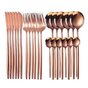 Abordable Brass Royal Comestible 24pcs Couverts Sets Dernier acier inoxydable avec emballage Boîte cadeau Ustensiles de cuisine - Product Image 1