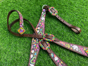 อานม้าแท้ 100% ผลิตในอาร์เจนตินา อานม้าแบบตะวันตก สวมใส่สบาย ระบายอากาศได้ดี อานม้าสำหรับขี่ม้าแบบเดรสสาจ พร้อมลายปักอิโมจิรูปหัวใจ - Product Image 2