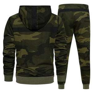 Pakistán 100% algodón personalizado hombres Jogging trajes XL invierno pantalones de chándal Sudadera con capucha-Jogger conjunto de talla grande 2 piezas chándal transpirable - Product Image 2