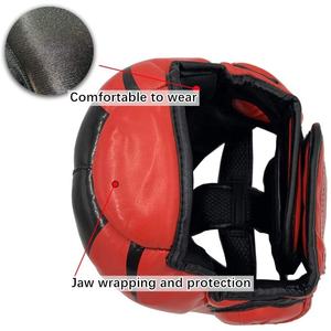 MMA Fighting Head Guard Equipo de Boxeo al por mayor entrenamiento personalizado Kickboxing artes marciales Taekwondo cuero de vaca - Product Image 3