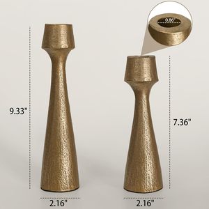 Portavelas con base de cono dorado elegante para decoración de chimenea, portavelas de 3 brazos para decoraciones del hogar, portavelas de estilo - Product Image 2