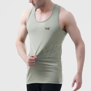 Vente chaude Y Retour Débardeur pour Hommes Séchage Rapide Gym Fitness Porter Coupe Lâche en Couleur Citrouille Stonewashed - Product Image 2