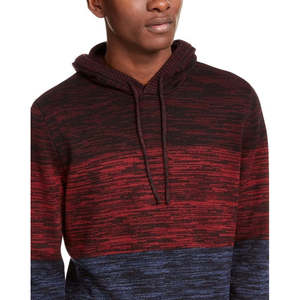 Felpa con Cappuccio Premium da Uomo American Rag, Design Bicolore Effetto Melange, Taglia XXS Rossa, Etichetta Personalizzata, Tessuto Lavorato a Maglia, Stile Invernale - Product Image 2