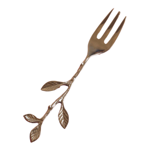 Feuille Poignée Fourchette Ensemble de 6 Couverts En Métal Nickelé Moderne Couverts Cuillères Ensemble Design Classique Dîner Couverts Ensemble - Product Image 1