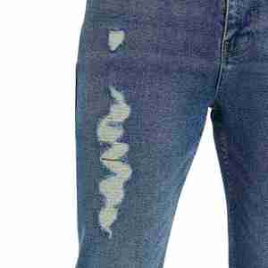 Jeans baggy tendance pour hommes, vêtements de rue pour hommes, denim délavé, coupe ample, avec poches latérales - Product Image 4