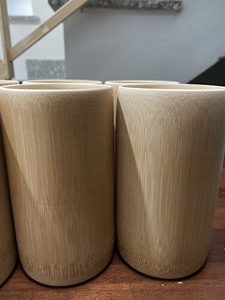 Customized Eco-friendly Bamboo Tumbler 99 <b>Gold</b> Natural Drinking <b>Mug</b> with Lid Reusable Travel Tea Cup & Saucer Trusted Supplier - Product Image 2