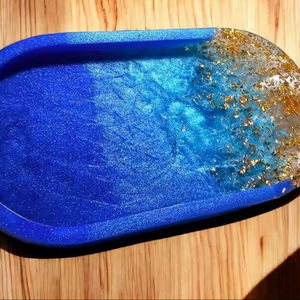 Resin <b>Decorative</b> Tray in Multiple Colors Cosmetic Organizer Home <b>Decor</b> Oval Resin Tray Vanity Tray High Quality - Product Image 1