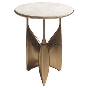 Forme carrée maison décorative Designer fantaisie Table basse ensemble de 2 abat-jour argenté en aluminium coulé fantaisie Designer fournitures faites à la main - Product Image 3