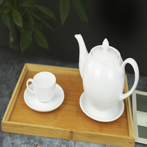 Elegant Modern Slim Tea Pot Set Quality White Ceramic Cup Luxury Design for Home Coffee Use Price - Product Image 5