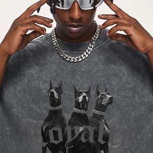 Camiseta Negra Retro Lavada con Estampado Nítido y Elegante Corte, Impresión DTG de Alta Calidad, Casual, Versátil, de Uso Diario, de Manga Corta - Product Image 5