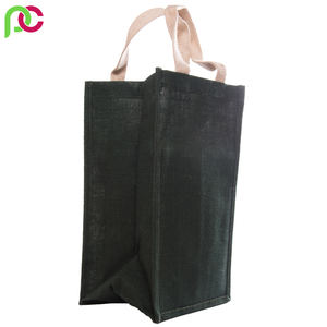 Bolsas de tarros de yute con impresión personalizada de alta calidad, bolsa de vino promocional superventas ecológica, precio al por mayor - Product Image 5