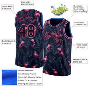 Maillot de basket-ball de qualité supérieure, léger, personnalisable, motif pur polyester, séchage rapide - Product Image 2