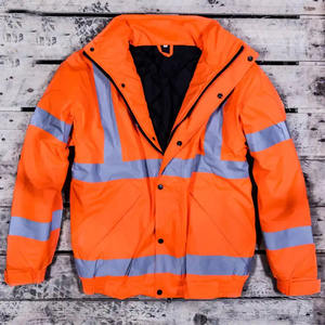 Dernière veste Parka réfléchissante haute visibilité orange légère pour homme avec capuche détachable et poches multiples à vendre en quantité minimale de commande L:ow - Product Image 2