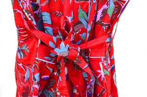 100% Verano Indio hecho a mano largo estampado Floral Boho señoras Kimono bata vestido Casual tamaño libre - Product Image 3