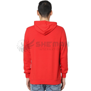 Sweat à capuche en coton 100% de qualité supérieure pour hommes, pull thermique à motif solide imprimé avec logo personnalisé pour l'hiver à prix réduit - Product Image 3