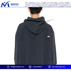 Raw Finish Distressed Hoodie for Men - Grunge-Inspired Cotton Blend Sweatshirt with Ripped <b>Detailing</b>, Faded Wash - Product Image 5