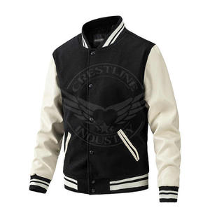 เสื้อแจ็กเก็ตเบสบอลสำหรับผู้ชายเสื้อแจ็กเก็ตเบสบอลบอมเบอร์ลายทีมโรงเรียนผ้ากำมะหยี่2025งานตามสั่ง - Product Image 6