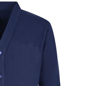 Faire personnalisé conçu bouton avant tricot Cardigan pour les femmes brodé Patchwork université sweat pour l'hiver - Product Image 4