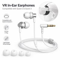 Écouteurs filaires pour casques VR Meta Quest 3, écouteurs intra-auriculaires filaires 3,5 mm