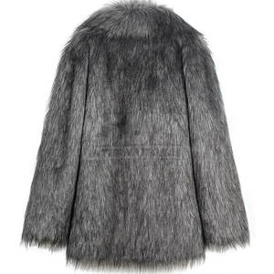 New Design Wholesale Winter Men Faux <b>Fur</b> <b>Hooded</b> <b>Jacket</b> Solid Color High Quality Top Selling Front Logo Breathable OEM Service - Product Image 2