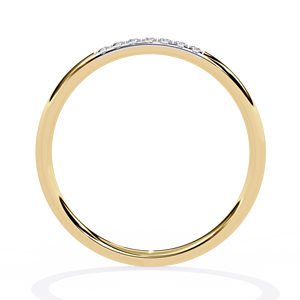 Anillo de Bodas Étnico Minimalista de Oro de 14K con Diamante Natural de Corte Brillante para Mujer, 4mm, Color E, 0.07 Quilates, Certificado IGI - Product Image 4