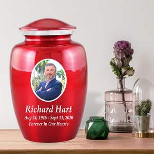 Urnas de Cremación de Metal con Foto Personalizada, Urnas Funerarias Personalizadas para Cenizas de Adultos, Urnas para Cenizas Humanas Hechas a Mano, Tamaño Personalizado - Product Image 4