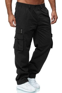 Pantalones informales de algodón transpirable para hombre europeo, pantalones de trabajo de tela de sarga con cordón, senderismo, deportes al aire libre, multibolsillo - Product Image 4