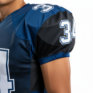 Uniforme de Fútbol Americano Sublimado Personalizado 100% Poliéster, Talla Grande, Transpirable, Conjunto Completo de Pantalones Cortos y Jersey para Equipo - Product Image 4