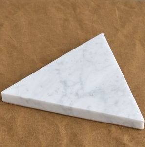 Round white marble <b>stone</b> trivet heat resistant natural <b>stone</b> <b>hot</b> pot pan holder elegant handmade kitchen dining table accessory - Product Image 2