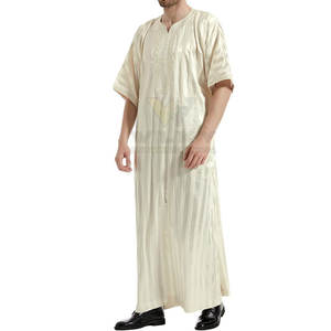 Venta al por mayor Thobe vestido musulmán recién llegado de talla grande Kaftan musulmán Thobe para hombres hecho en Pakistán - Product Image 4