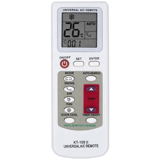 Hostrong New KT-109 II KT-109II Universal AC Remote with Holder Suitable for Digital AC Air Conditioner