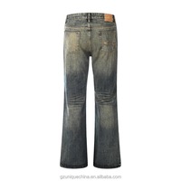 Pantalon en jean délavé pour homme 2024, coupe droite, bleu uni, extensible, respirant, avec braguette zippée, idéal été, automne, hiver