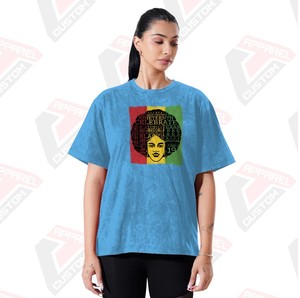 T-shirt élégant pour femmes lavé à l'acide confortable à la mode écologique hauts d'été en Denim Batik velours côtelé appliques perles 100% - Product Image 1